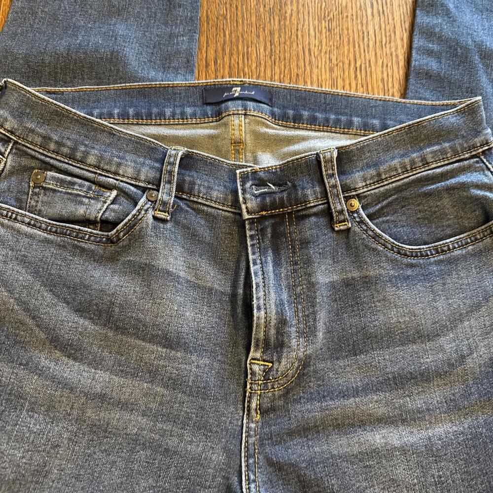 7 For All Mankind Women's 30 Roxanne Ankle Skinny Jeans Blue 30